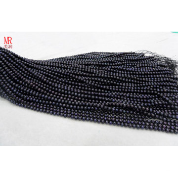 6-7mm Black Round Pearl Strand (ES293)